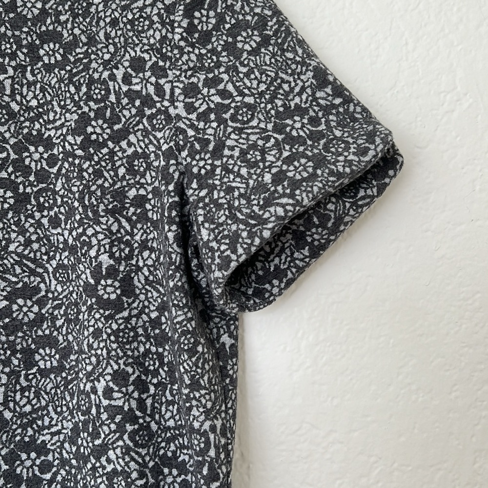 Ann Taylor Black Gray Lace Print Blouse Top, Size S - Picture 2 of 4